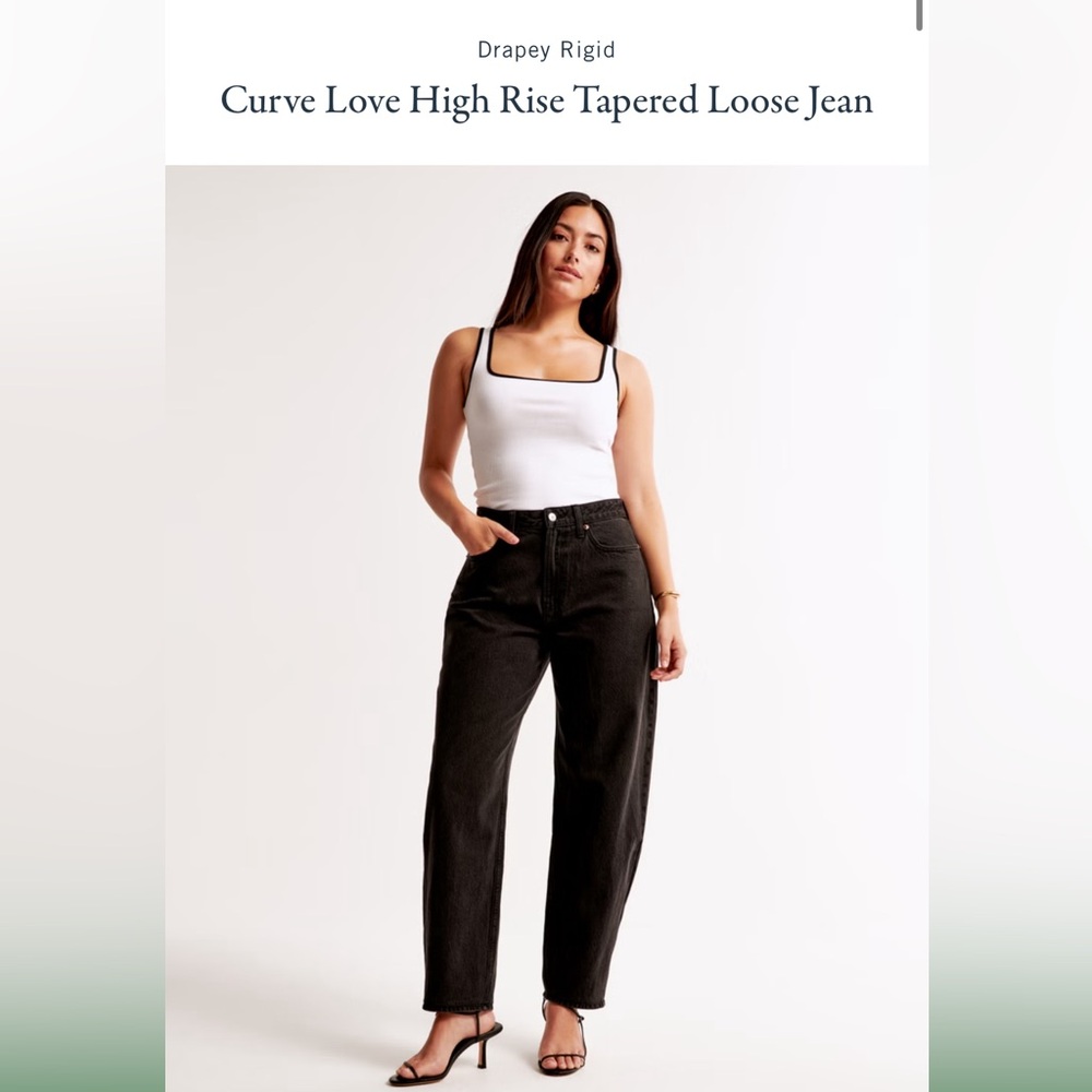Abercrombie & Fitch Curve Love High Rise Tapered Loose Jean
